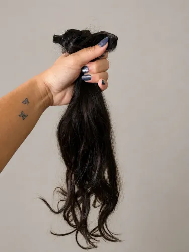 Mega Hair Humano Usado 86g | Aprox. 40 cm | Tela + Tic-Tac + Adesivo