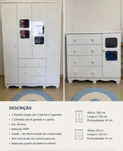 Cômoda e guarda-roupa 