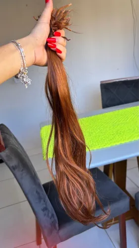 Cabelo brasileiro humano ruivo
