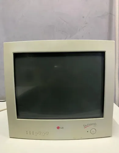 MONITOR VINTAGE RETRÔ ANTIGO TUBO CRT BRANCO LG