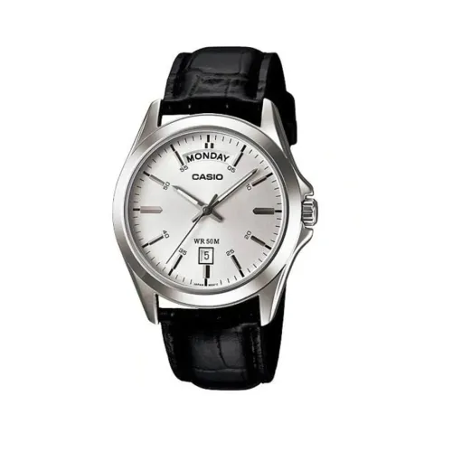 Relógio Casio MTP1370D-1AV | Fundo Prateado | Daydate Dress Watch Tamanho 39.8mm |Original