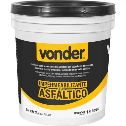 Impermeabilizante asfáltico 18 L, VONDER 