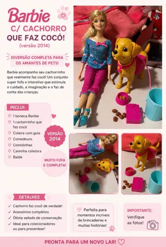 Barbie c/cachorrinho completa