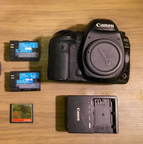 Canon 5D Mark IV com 2 baterias original, cartão CF de 64 gb e carregador. Só o corpo.