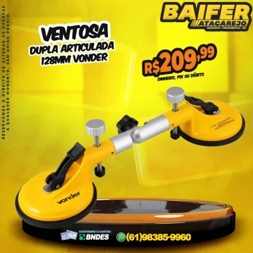 Ventosa Dupla Articulada 128mm Vonder