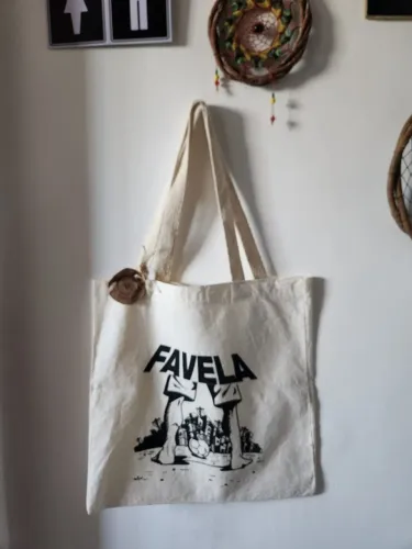 Bolsa Ecobag Algodão Cru "Favela" - Estampa Streetwear Nova