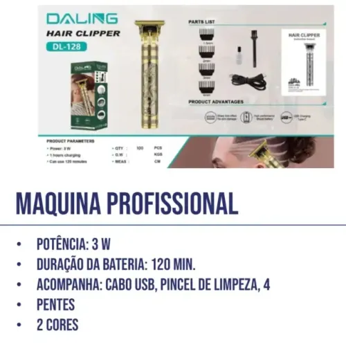 Lacrada Máquina de cortar cabelo profissional DALING DL-128
