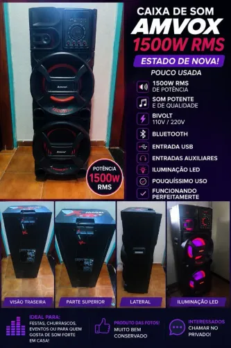 Vendo caixa de som 1500w