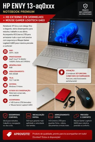 Notebook HP ENVY 13-aq0xxx