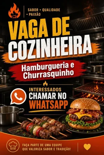Vaga de emprego no Cohatrac!