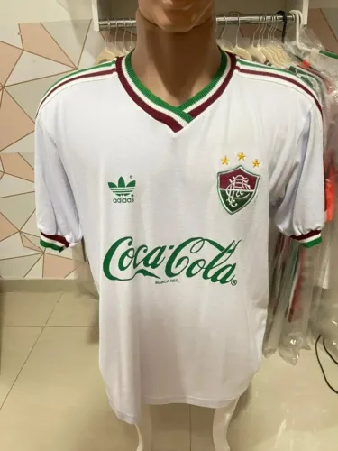 Camisa Fluminense branca retro coco cola