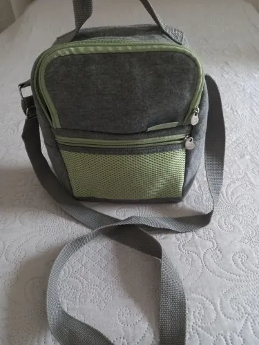 Bolsa termica natura bebe cinza e verde
