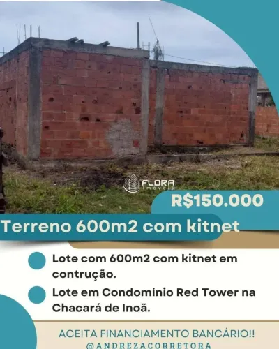 Terreno à venda, 600 m² por R$ 150.000 - Chácaras de Inoã (Inoã) - Maricá/RJ