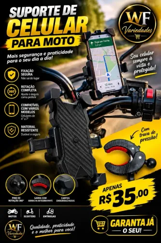 Suporte de celular para moto