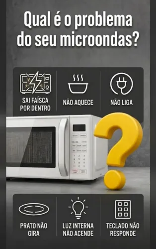 Micro ondas com defeito 