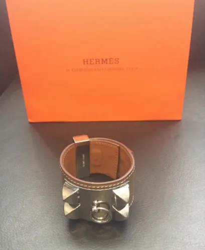 Bracelete Hermès Collier de Chien Etoupe
