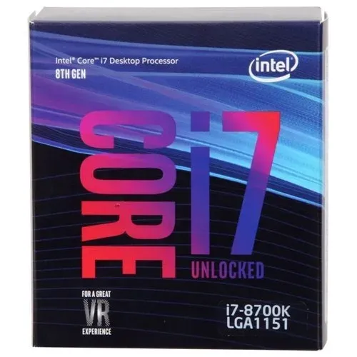Processador Intel Core i7-8700K / 6 núcleos / 12 threads / LGA1151