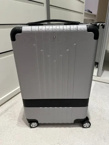 Mala Montblanc Cabin Trolley Prata Luxo Executiva