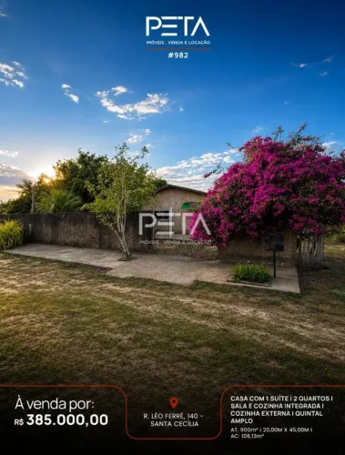 Casa com 3 Quartos à Venda, Santa Cecília - Cantá