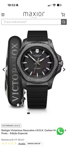 Relógio VictorInox Carbon Full Black