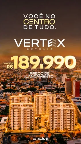 VERTEX GETÚLIO VAGAS, APARTAMENTO 2/4 NO CENTRO!