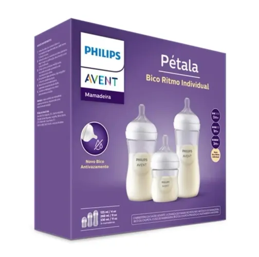 Vendo Trio de Mamadeira Avent Pétala 