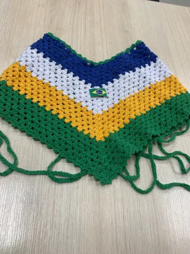 Blusinha Brasil crochê 