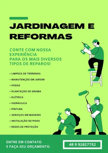 Serviços de jardinagem e reformas 