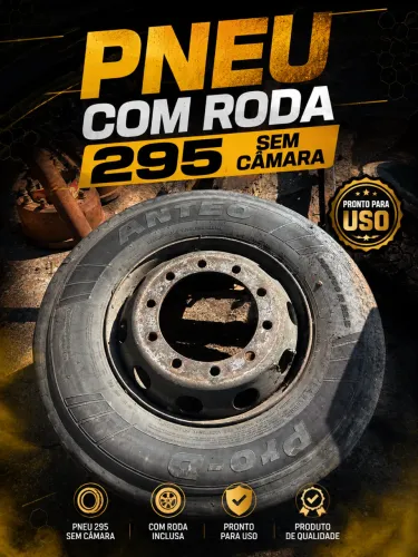 PNEU COM RODA 295 sem câmara
