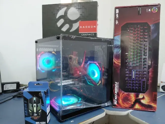 Cpu - Pc Gamer i5 Ssd 480 Ram 16Gb Rx 580 8Gb Zerado Divido
