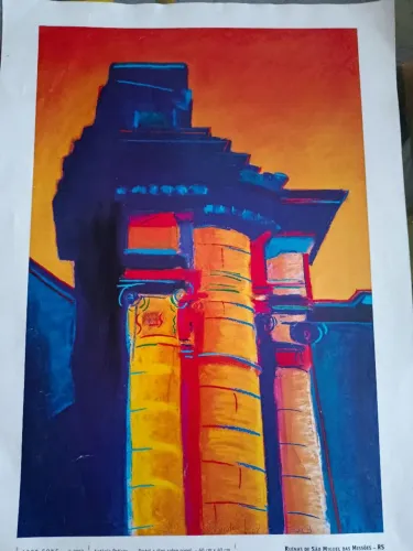 Pôster Antônio Peticov Ruínas São Miguel Missões 2003 60x40 pôster 