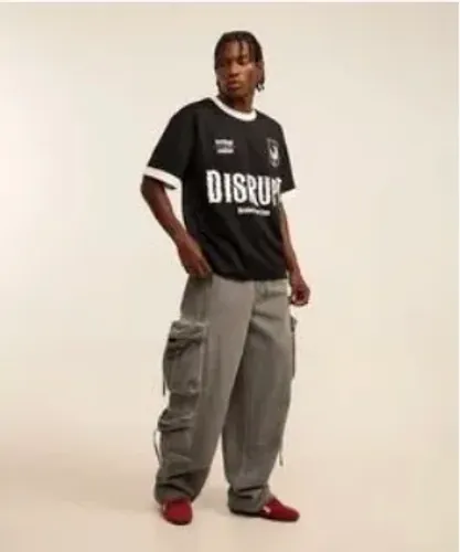 Calça Super Baggy em Sarja Estonada com Lavagem - Renner - Produto Novo
