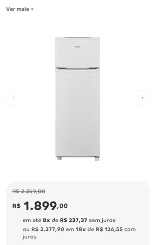 VENDO GELADEIRA CONSUL 260 LITROS N9VA. NUNCA USADA