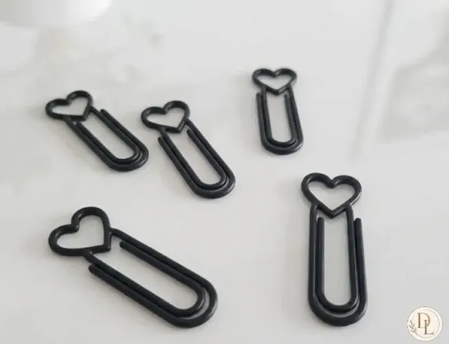 Kit com 10 Clips Coração Duas Cores