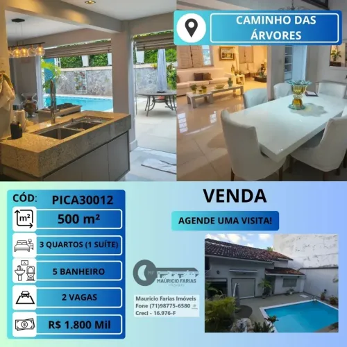 CASA DUPLEX COM 3 QUARTOS (1 SUÍTE) NO CAMINHO DAS ÁRVORES