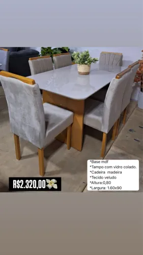 Mesa de Jantar 6 Lugares