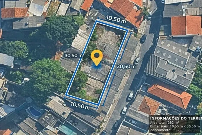 TERRENO À VENDA NA BRASILÂNDIA | 292M² | 10,50M DE FRENTE | ZF-2 | EXCELENTE POTENCIAL CON