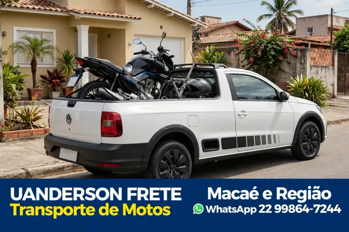 Transporte de motos e retirada de entulho em sacado