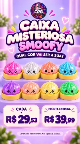 Smoofy Caixa misteriosa, FOFINHOS e COLORIDOS seu filho vai AMAR.