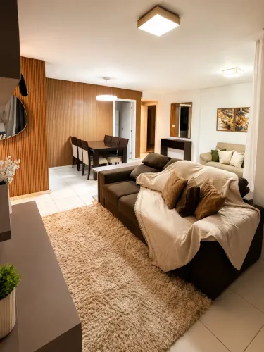 Apartamento mobiliado e decorado condomínio Via farol 