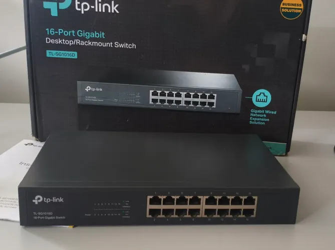 Switch 16 portas gigabit - tp-link TL-SG1016D