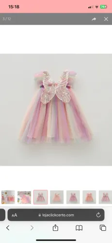 Vestido 1 ano borboleta jardim