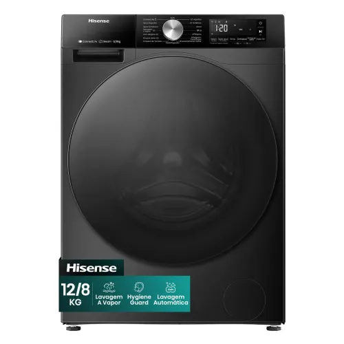 Lava e Seca Hisense WD3S12 Connect Wi-Fi 12kg/8kg Inverter Noir 220 V Lacrada
