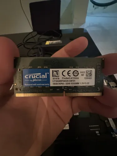 Memória Ram 16GB DDR4 Crucial 3200mhz (notebook)