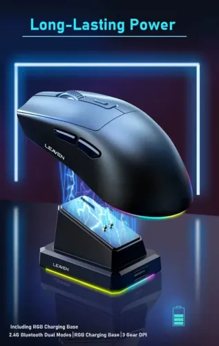 Mouse Leaven X3 com Dock magnética