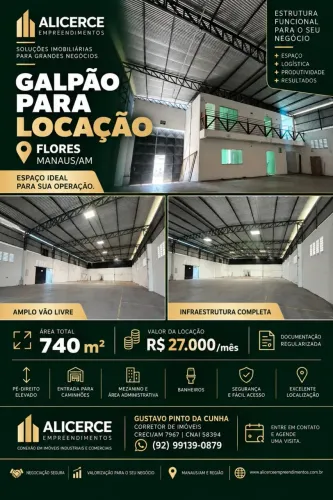 ALUGO GALPÃO EM FLORES NÍVEL 5 INDUSTRIAL