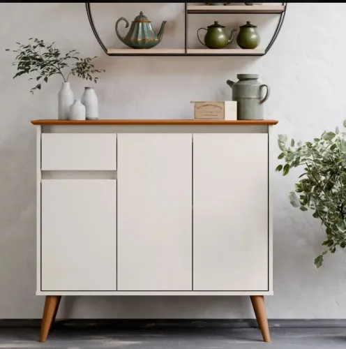 Aparador buffet com portas e gavetas
