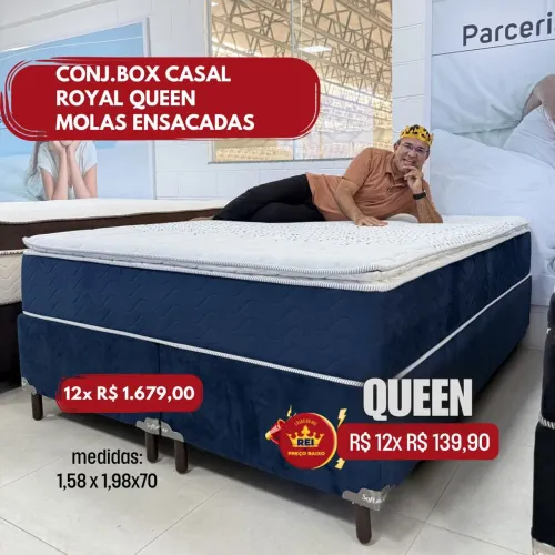 PROMOÇÃO URGENTE - Cama QUEEN com MOLAS ENSACADASl Royal por apenas 12x R$139,90
