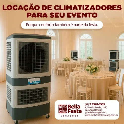 Locamos Climatizador Umidificador para Eventos