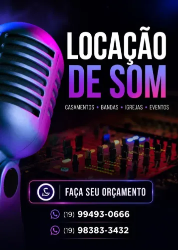 Som para eventos - equipamento e técnico